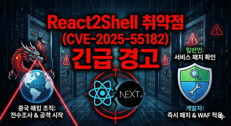 React2Shell 취약점, 중국 해킹 조직이 이미 ‘전수조사’ 완료… 일반인은 ‘이것’만 확인하면 된다